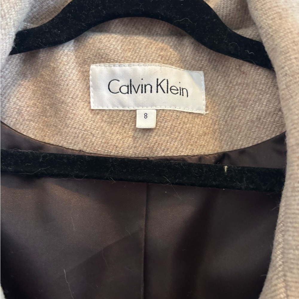 Calvin Klein Wool Coat with Accents - Picture 4 of 4